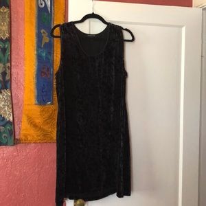 Eileen Fisher Black Velvet Mini Dress